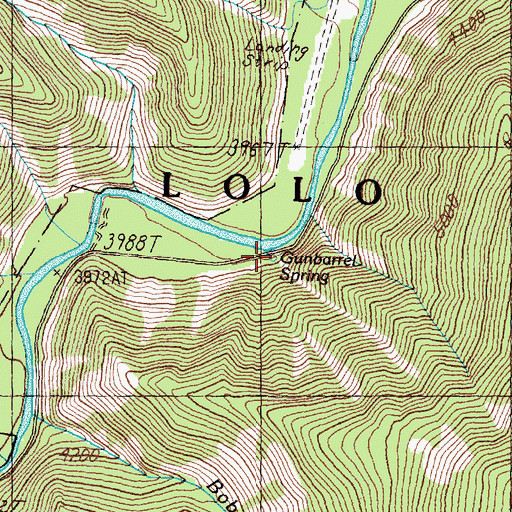 Topographic Map of Gunbarrel Spring, MT