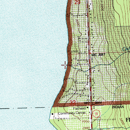 Topographic Map of Gunderson Creek, MT