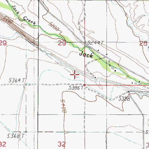 Topographic Map of H Lazy Ditch, MT