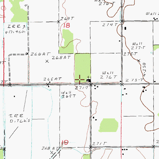 Topographic Map of Stanford United Methodist Church, AR