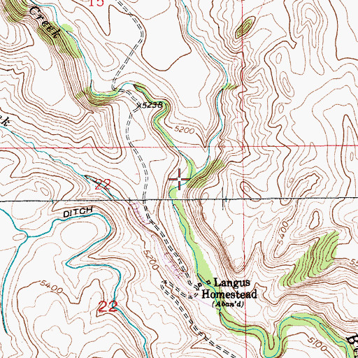 Topographic Map of Hailstone Creek, MT