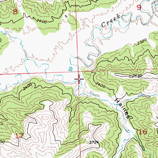 Topographic Map of Haines Coulee, MT