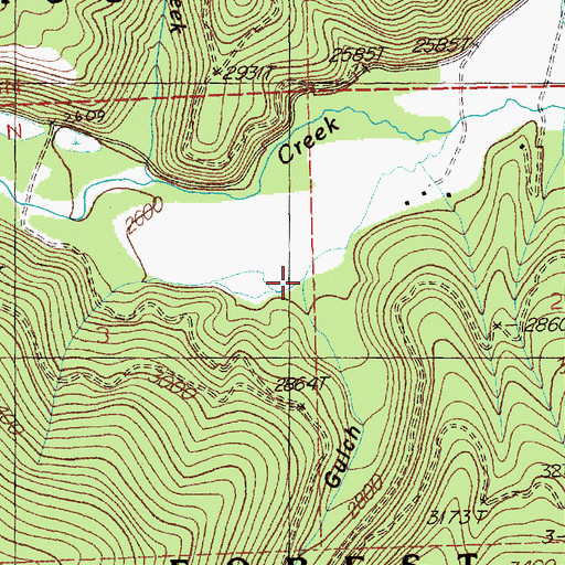 Topographic Map of Haines Gulch, MT