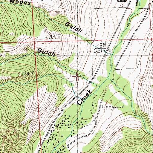 Topographic Map of Hakel Gulch, MT