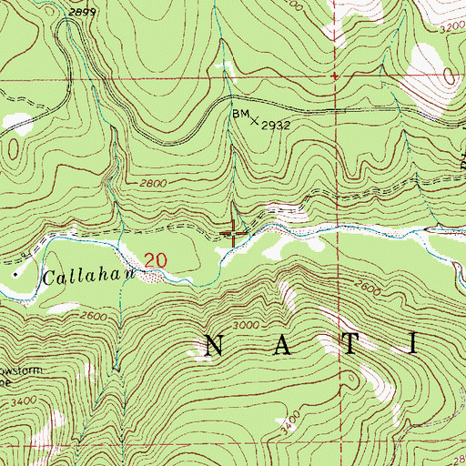 Topographic Map of Hale Creek, MT