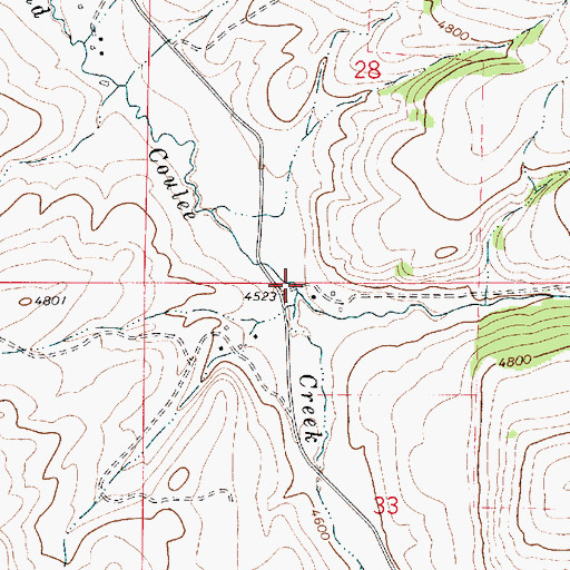 Topographic Map of Half Breed Creek, MT