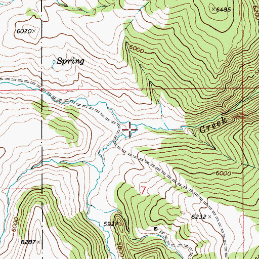 Topographic Map of Hall Creek, MT