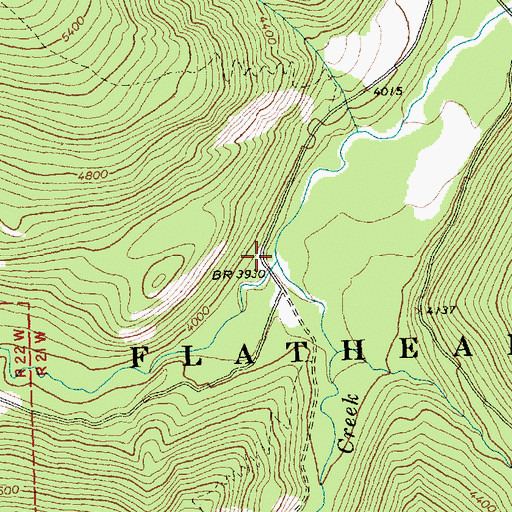 Topographic Map of Hallowat Creek, MT