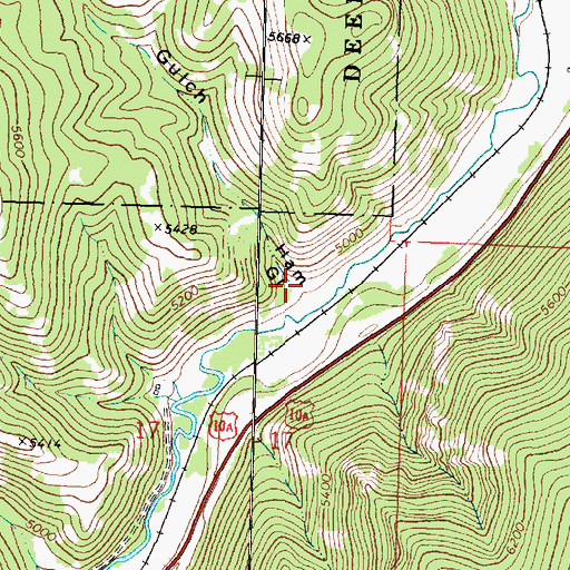 Topographic Map of Ham Gulch, MT
