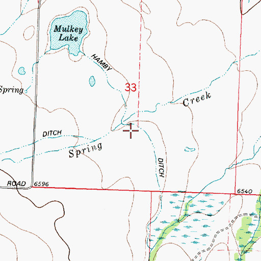 Topographic Map of Hamby Ditch, MT