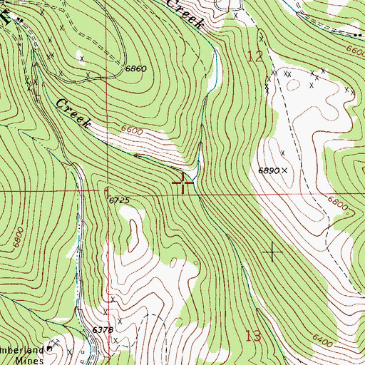 Topographic Map of Hamilton Creek, MT