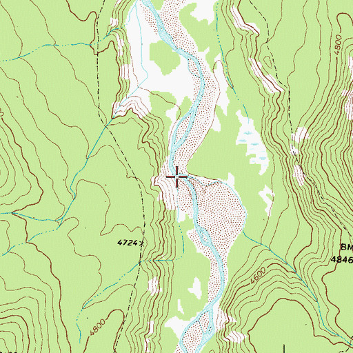 Topographic Map of Hammer Creek, MT