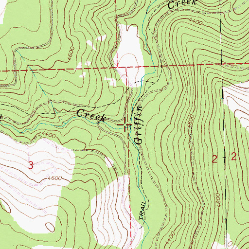 Topographic Map of Hand Creek, MT