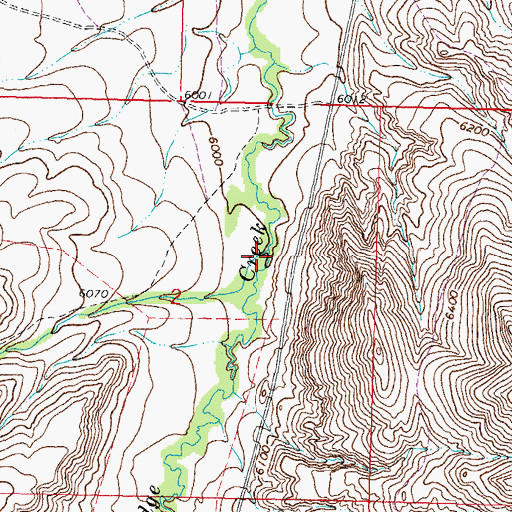 Topographic Map of Hansen Creek, MT