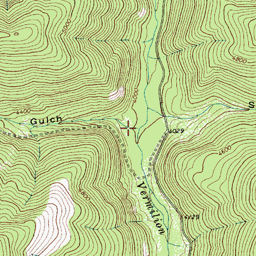 Topographic Map of Happy Gulch, MT