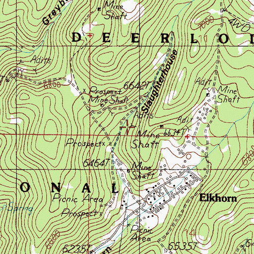 Topographic Map of Hardcash Mine, MT