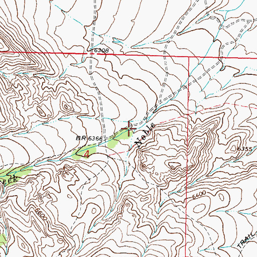 Topographic Map of Harkness Creek, MT