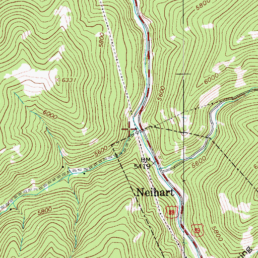 Topographic Map of Harley Creek, MT