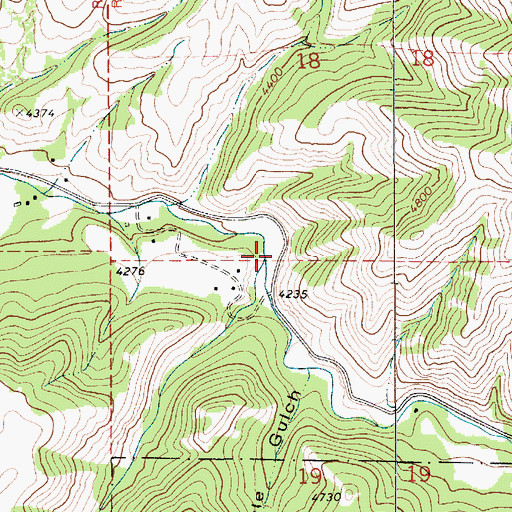 Topographic Map of Harris Creek, MT