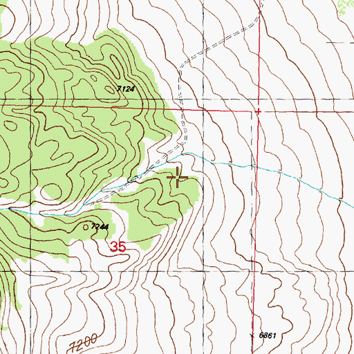 Topographic Map of Harrison Creek, MT