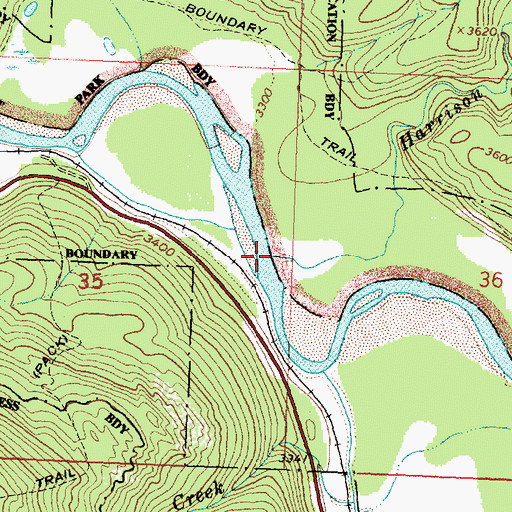 Topographic Map of Harrison Creek, MT