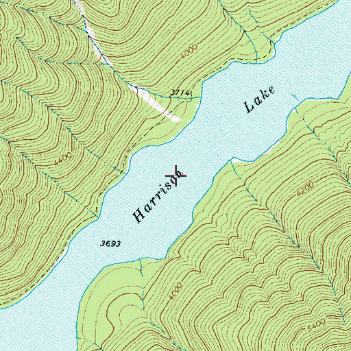 Topographic Map of Harrison Lake, MT