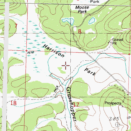 Topographic Map of Harrison Park, MT