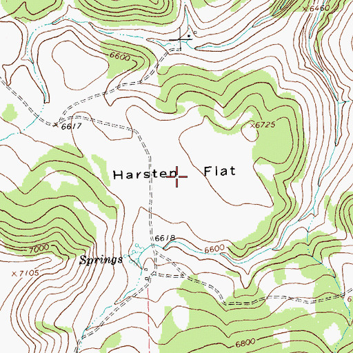 Topographic Map of Harsten Flat, MT