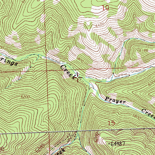 Topographic Map of Hart Creek, MT