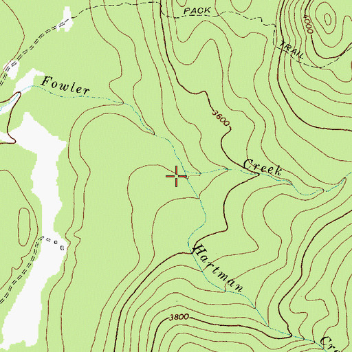 Topographic Map of Hartman Creek, MT