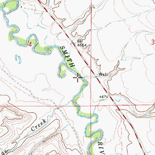Topographic Map of Hatch Creek, MT