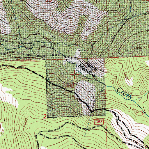 Topographic Map of Hatch Meadow, MT