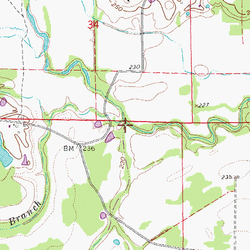 Topographic Map of Stillhouse Branch, AR
