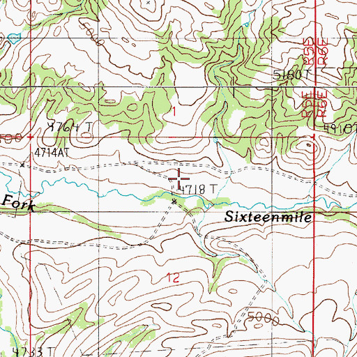 Topographic Map of Hatfield Ranch, MT