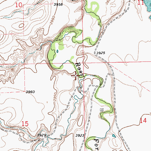 Topographic Map of Hauck Coulee, MT