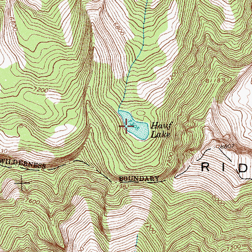 Topographic Map of Hauf Lake, MT
