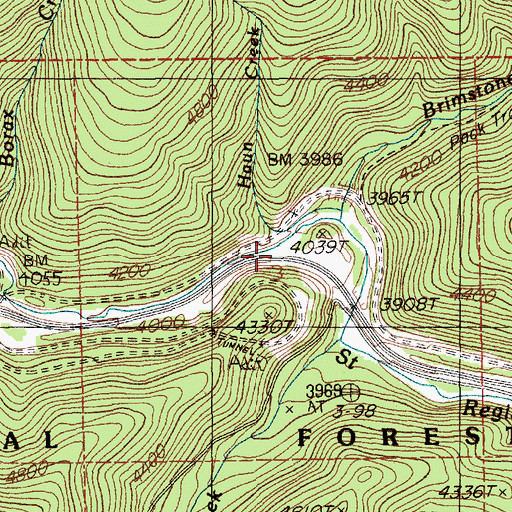Topographic Map of Haun Creek, MT