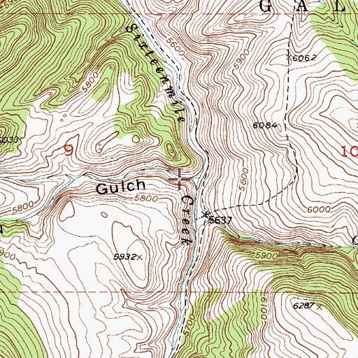 Topographic Map of Haw Gulch, MT