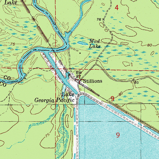Topographic Map of Stillions, AR