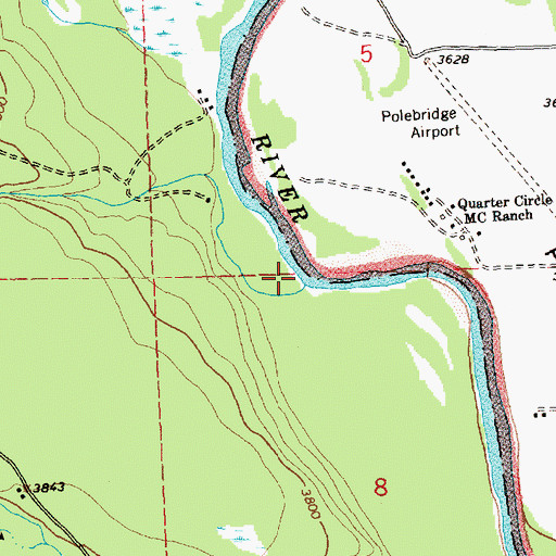 Topographic Map of Hawk Creek, MT