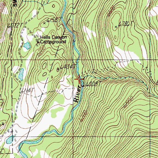 Topographic Map of Hawley Creek, MT
