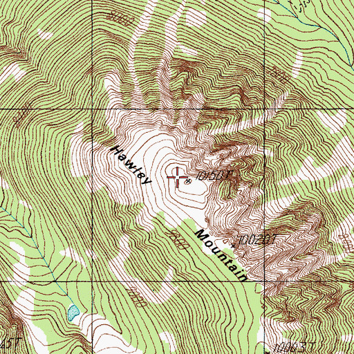 Topographic Map of Hawley Mountain, MT