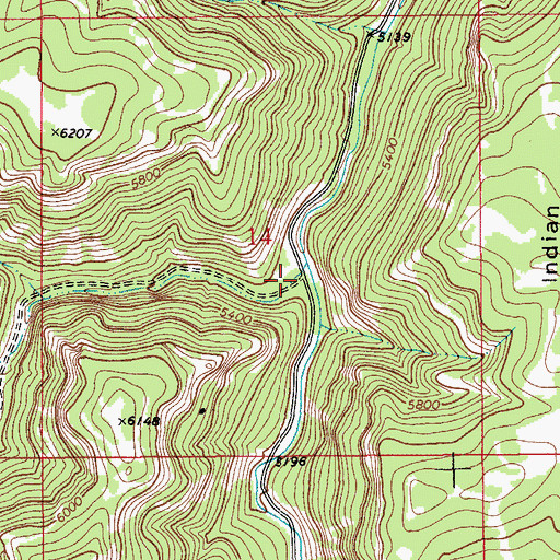 Topographic Map of Hay Canyon, MT