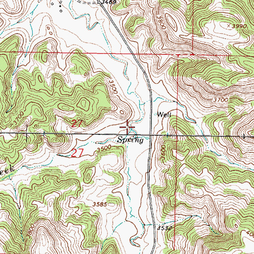 Topographic Map of Hay Creek, MT