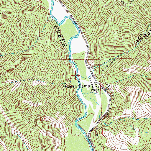 Topographic Map of Hay Creek, MT