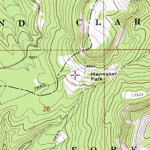 Topographic Map of Haymaker Park, MT