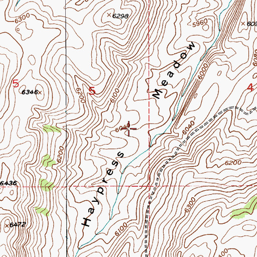 Topographic Map of Haypress Meadow, MT