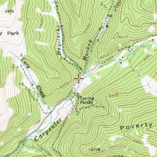 Topographic Map of Haystack Creek, MT