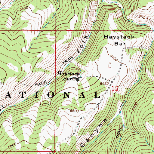 Topographic Map of Haystack Spring, MT
