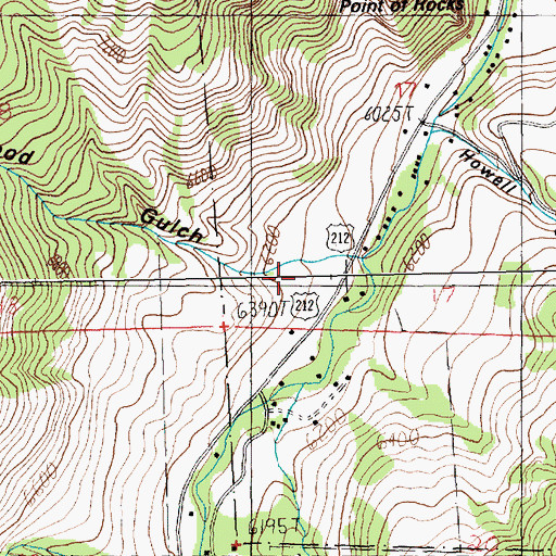 Topographic Map of Haywood Gulch, MT